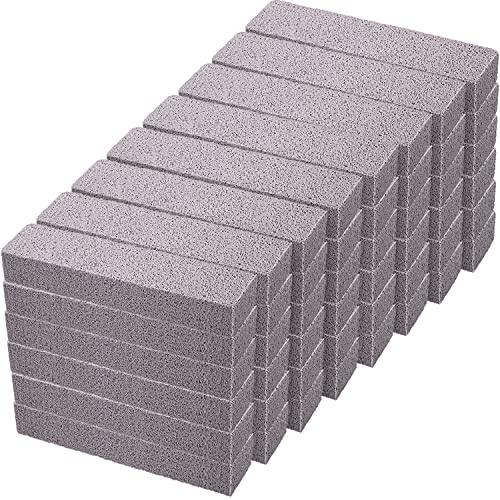 Chinco Pumice Sticks Pumice Stone Pumice Scouring Pad for Cleaning Grey Pumice Stick Cleaner for Removing Toilet Bowl Bath Kitchen Spa Pool Household, 5.9 x 1.4 x 0.9 Inch(48 Packs)