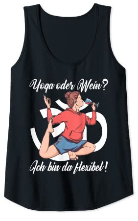 Damen Yoga Frau Meditation Gymnastik - Rotwein Weinliebhaber Wein Tank Top