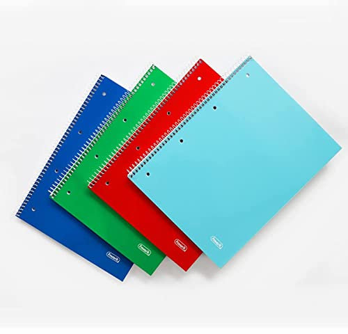Favorit Quaderni Spiralati A4, A Righe, 5 Pezzi, Carta 80g/Mq, 1 rosso, 1 blu, 1 verde, 1 turchese + 1 colore a rotazione