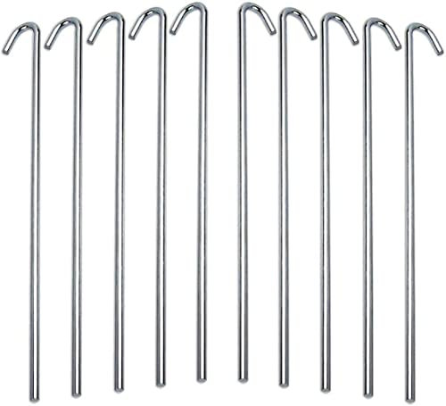 KAHEIGN 60er Zeltheringe Metall Zeltnagel Set, 22cm verzinkte Zeltheringe Camping Bodenanker Erdanker strapazierfähige Stahlheringe für Zeltbefestigung Garteneinfassung Zaunhaken für Camping