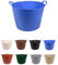 JARDIN202 - Espuerta de plástico Flexible - Capazo de Goma con Asas - Cubo de plástico Multiusos | 42 L (Azul, Pack x30 uds)