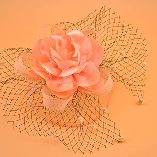 Braut Fascinator Hut Patei Blumen Netz Kopfschmuck Cocktail Party Headwear Haarschmuck Hochzeit Haarklammer Hüte Für Tea Party Kirche Hochzeit Jockey Club (champagne)