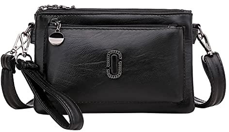 UIFLQXX Multi Layer Kleine Tasche Frauen Tasche Alle Pu Leder Einfache Schulter Messenger Bag Mode Handy Ändern Kleine Quadratische Tasche Große Kapazität Handytasche Messenger Bag Leopard Geldbörse,