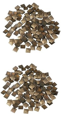 COHEALI 200 STK Punk-Stollen Kleber Für Strasssteine Goldene Nieten Pyramidennieten Nieten Aus Leder Hotfix- Metallstifte Aufkleben Quadratische Spitzen Klebstoff Zubehör