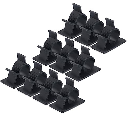 sourcing map 30Stk Kleber Kabel Leitung Clip PE Kordel Klemmen 10-13mm Einstellbar für USB Schnüre Mauskabel Netzwerk Kabel