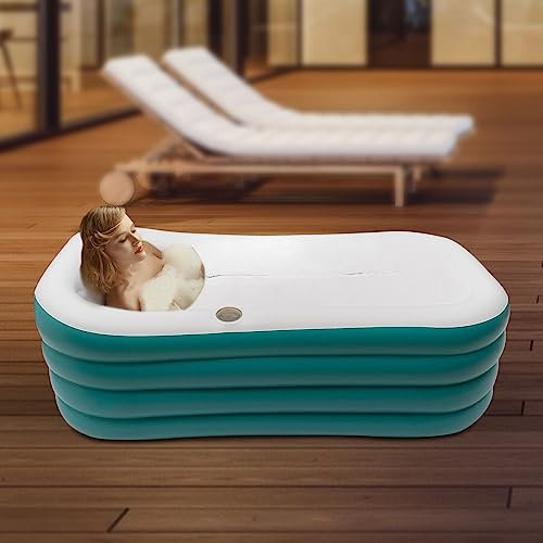 Badewanne Aufblasbar, Faltbare Mobile Freistehende Badewanne, Erwachsene Spa, Mit Elektrischen Pumpe, Becherhalter