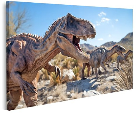islandburner Prime Bild auf Leinwand gigantische Dinosaurier Raubtier läuft auf der Suche nach Nahrung Jura Bilder Wandbilder Poster