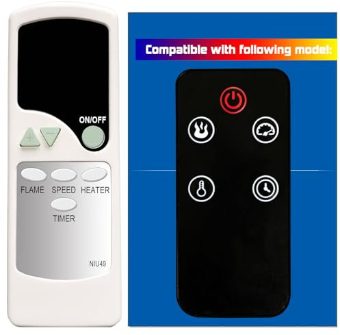 Replacement for Style SELECTIONS Electric Fireplace Heater Remote Control 1730FM-23-273 1830FM-23-259 RC-HE85EL01