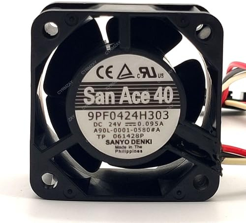 CYRMZAY Compatible For San Ace 40 9PF0424H303 24V 0.095A 4028 4cm 3-Wire Cooling Fan