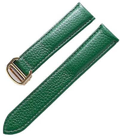 SCHIK Uhrenarmband für Cartier Tank Solo Herren Damen Faltschließe Uhrenarmband echtes Leder weiches Uhrenarmband Gürtel 20 mm 22 mm 23 mm, 20 mm, Achat
