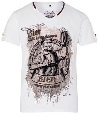 Hangowear Herren T-Shirt Bier-VERSTEHT weiß S