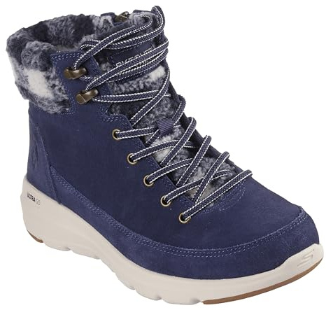 Skechers Glacial Ultra-Medera, modische Damenstiefel, Natürliches Marineblau, 39 EU