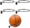 Omevett 4pcs Football Wall Mount, Ball Storage Rack Metal Ball Holders for Wall with Screws for Basketball Rugby Volleyball Football Display (Black)
