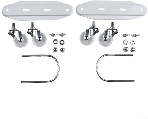 HEBEOT Lot De 2 Roulette De Radiateur Remplie D'huile Roulettes En Acier Au Carbone Pour Radiateur Hydroélectrique Support Spécial Pour Radiateur électrique Blanc