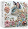 Impossible Cat Puzzles for Adults 1000 Pieces，PICKFORU Kitten Flower Puzzle Unique Art, Beauty Animal Kitty Cat Jigsaw Puzzle Floral, Colorful Hard Challenging Puzzle