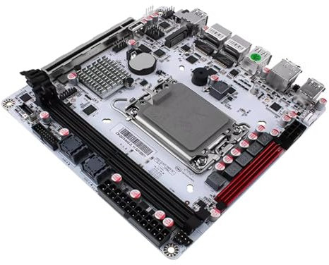 Placa Base Mini Server Placa Base ITX Q670 Plus Intel vPro 8-Bay 12/13/14th Gen LGA1700 CPU 3*NVMe 2*SFF-8643 1*PCIE5.0x16 2*DDR5 2 * 2.5G LAN Mainboard
