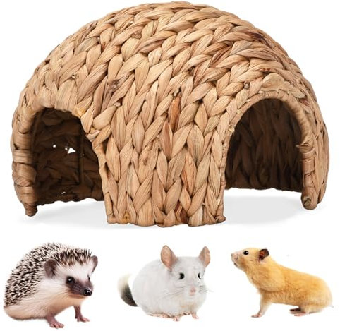 Whyzsjnclg Meerschweinchenhütte, Meerschweinchenhaus, natürliches Gras -Meerschweinchen -Versteck, kreative sichere Meerschweinchenhütte, bequem