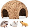 Whyzsjnclg Meerschweinchenhütte, Meerschweinchenhaus, natürliches Gras -Meerschweinchen -Versteck, kreative sichere Meerschweinchenhütte, bequem