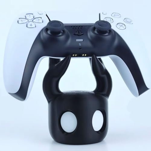 Menbis - Soporte universal para mando de videojuegos con diseño de calavera, impresión 3D, minimalista, blanco, organizador duradero y elegante para PS5, Xbox, Switch, decoración de juegos (negro