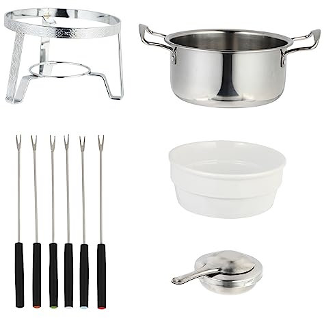 FUNOMOCYA 1 Satz Schokoladenheizofen Teiliges Multifunktionales Schmelzgerät für Butter Hitzebeständig Rostfrei zu Reinigen für Fondue und Schokobrunnen Zuhause