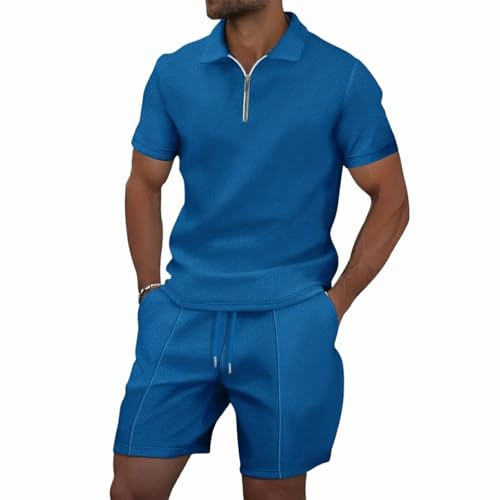 MSIYOW Tuta Uomo Sportiva Completo Uomo Casual T-Shirt Maniche Corte e Pantaloncini Abbigliamento Set Estiva