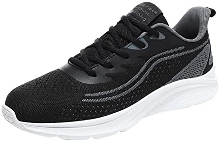 Cocila Womens Orthopedic Trainers Running Shoes Mesh Breathable Solid Color Casual Fashion (A, 7) Canvas Women Ladies Size 6 Black Water Women's Trail Instep Arch Support for Wedge Indoor Bowls