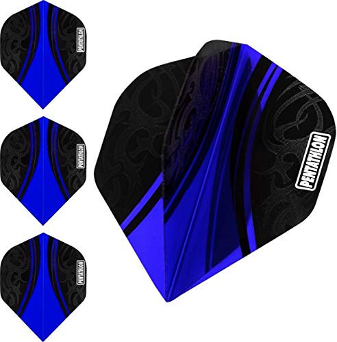 abcdarts Unisex Erwachsene Pentathlon Tribal Dart Flights, Dunkel Blau, Klassische EU