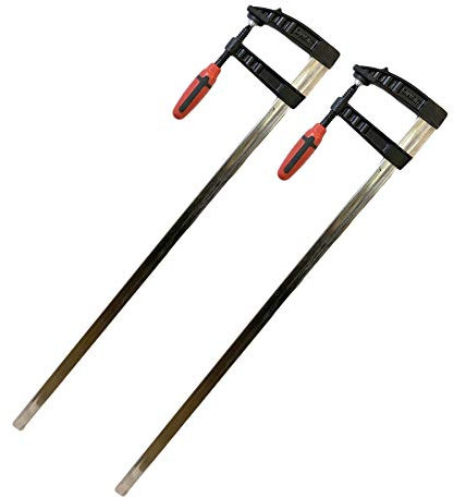 2 x Sliding F Clamps Bar Profile Clamp Holder Fastener Fastening 1000mm x 120mm