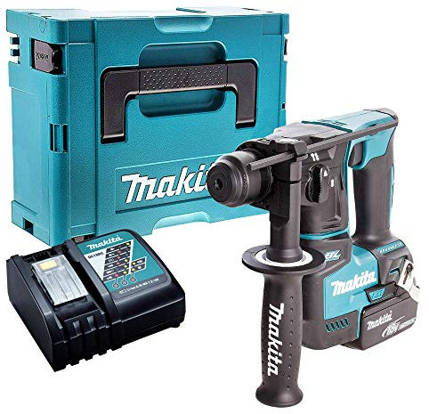 Makita DHR171Z Marteau rotatif SDS+ sans balais 18 V avec batterie 5,0 Ah, chargeur et étui