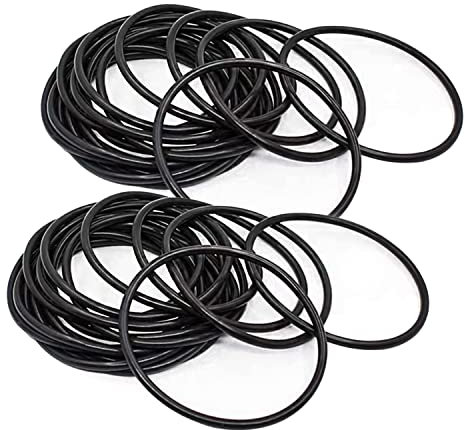 Othmro - 50 Pezzi O-Ring in Gomma Nitrile, OD 40 mm ID 37 mm Larghezza 1,5 mm, Rondelle Assortite per Rubinetti Cucina e Idraulici Riparazione Rapida Automatica