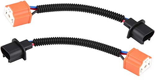 Konvertierungskabel, 2 Stk. H13 9008 auf H4 9003 Hb2 Adapter Konvertierungskabel für Scheinwerfer mit LED-Buchse, schwarz