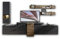 Stella Trading MEDIANA Wohnwand Komplett-Set in Haveleiche Cognac Optik, Graphit matt - Moderne Schrankwand für Ihr Wohnzimmer - 320 x 199 x 50 cm (B/H/T)