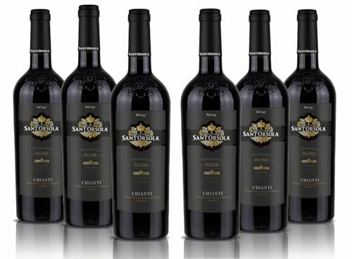 Casa Sant'Orsola - Vino Rosso Chianti D.O.C.G. 12%, Gusto Secco e Fruttato, 6x750 ml