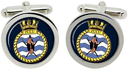 Gift Shop HMS Zulu, Königliche Marine Manschettenknöpfe IN Box