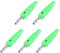 sourcing map 4mm Banana Speaker Plug Screws Cable Plugs Connectors Green 10A Jack Connector 5pcs