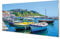 Tulup Glasbild - 100x50cm Wandbild Schiff Boote Dekorative Wohnzimmer Schlafzimmer Bild - Berge Meer Schiffe