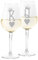 Colorfamily Coppia Calici Set da 2 calici Vino King Queen - Bicchiere in Vetro 500 ml
