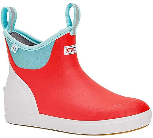 Xtratuf Women's Waterproof Ankle Deck Boot, Eco Coral, 6, Eco Coral, 4 UK