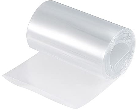 sourcing map PVC Schrumpfschlauch Rohr Ersatz 10ft 80 mm Flache Akkupack Klar