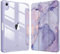 FINTIE Hybrid Case for iPad Mini 7 (A17 Pro) 2024 / iPad Mini 6 (2021) 8.3 Inch - Clear Shockproof Cover with Pencil Holder, Auto Wake/Sleep, Lilac Marble