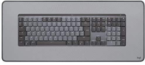 Logitech MX Mechanical Clavier sans Fil Rétroéclairé Performant, Boutons Tactiles Silencieux, Rétroéclairage, Bluetooth, USB-C, macOS, Windows, Linux, iOS, Android, Métal, Français AZERTY - Gris