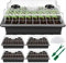 YAUNGEL Mini Serre pour Plantes, XL Intérieure Plateau Semis avec couvercles rehaussés, 38x24x12 CM Bac à semis Pépinière Boîte de Culture Durables, 4 Pièces 160 Cellules, Noir