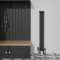 Warmehaus Radiateur vertical traditionnel en fonte à quatre colonnes Noir 1500 x 200 mm