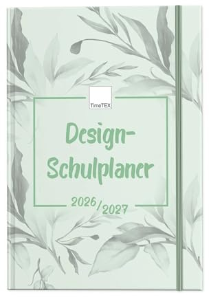 TimeTEX Design-Schulplaner A5-Plus Mint - Schuljahr 2026-2027 - Lehrerkalender - Lehrertimer - 10480