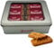 Lotus Biscuits Caramalised x 22 Twin Packs (44) Bundle with TinTastic Silver Refillable Window Lid Tin - Vegan