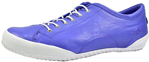 Andrea Conti Damen Schuhe Halbschuh Sneaker sportlich Leder Schnürung 0340559, Größe:41 EU, Farbe:Lila