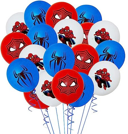 Spider Man - Palloncini Spider Man in lattice, 30 pezzi, motivo: Spider Man