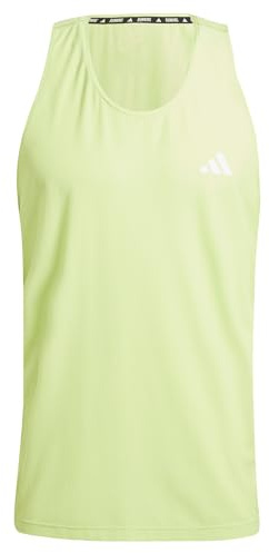 adidas Men's Own The Run Tank Top, Pulse Lime, L