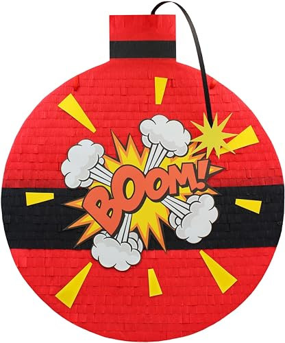 MagicPinatas Large Bombe Pinata Geburtstag Junge - Pinjata für Kinder - Party Deko - Spielzug Geschenk für Jungs, Mädchen - Mitgebsel Kindergeburtstag Gastgeschenke