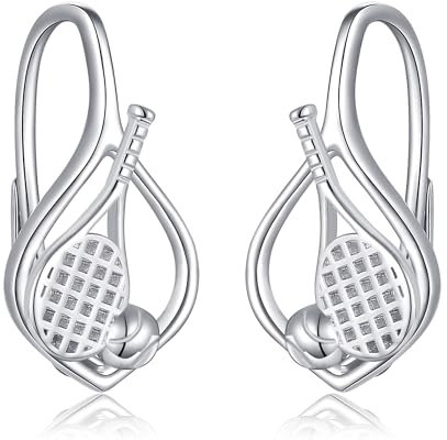 Tennis Ohrringe 925 Sterling Silber Sport Leverback Ohrringe Tennis Ohrschmuck Geschenk für Damen